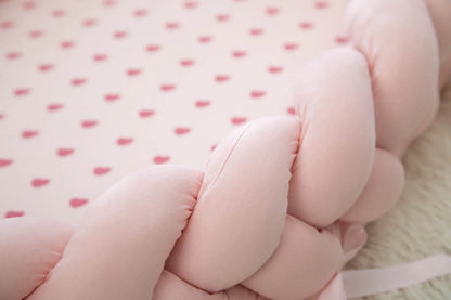 Couffin bébé- Rose Tressé