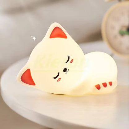 Veilleuse bébé - Chaton Rose et Blanc